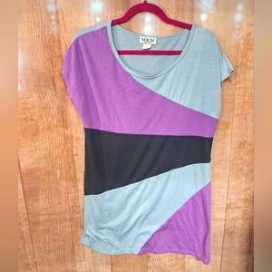 MKM Designs color block blouse size XL